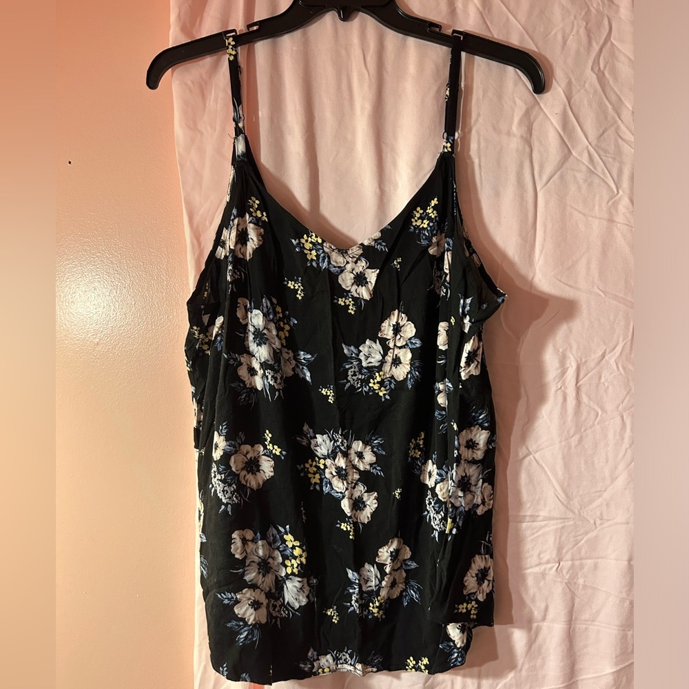 Torrid Floral Black Challis Cami